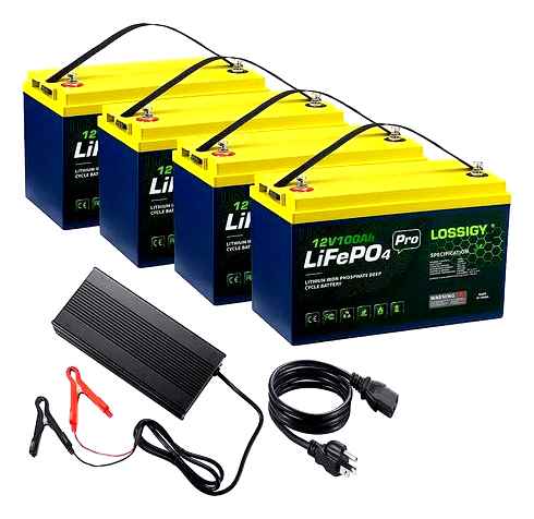 100ah, lithium, battery, charger