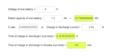 battery, charge, time, calculator