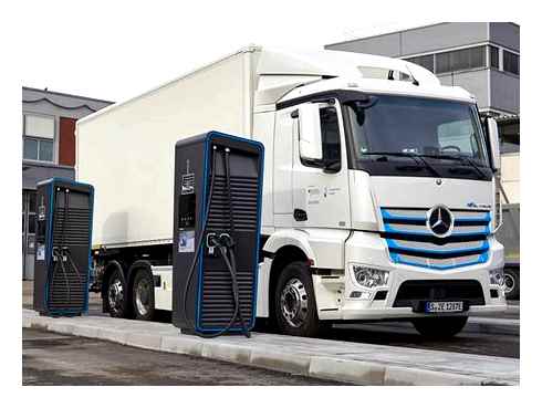 electric, truck, charging, station
